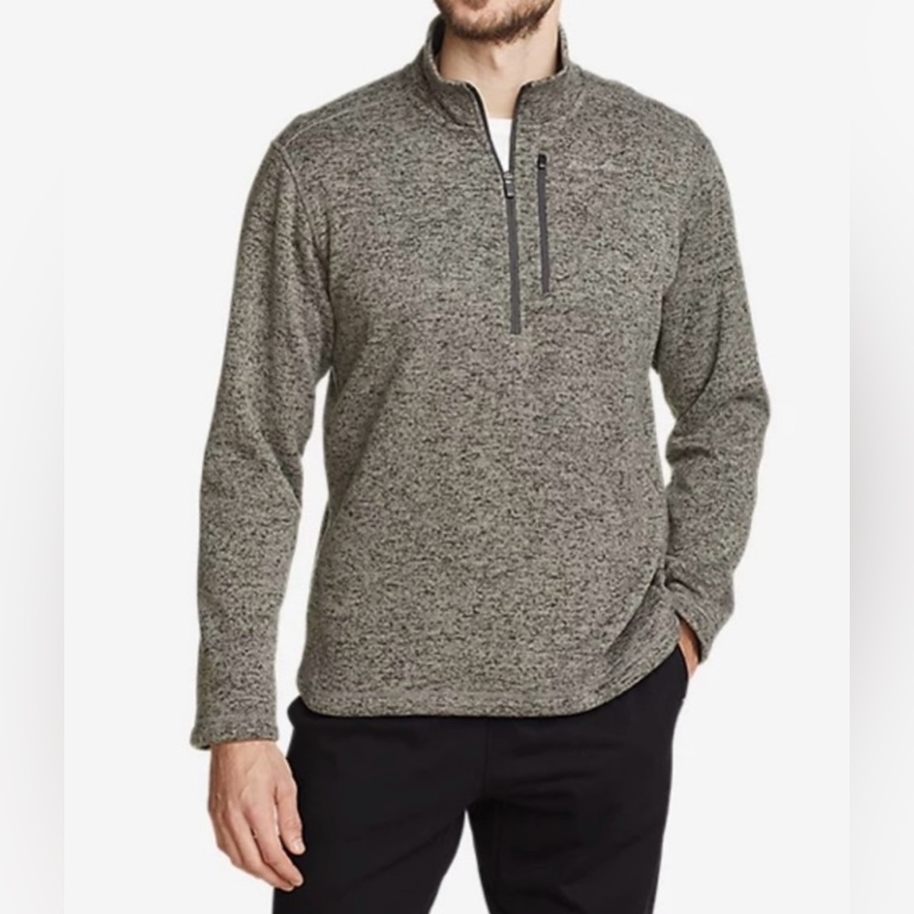 EDDIE BAUER Men's Convector 1/2-Zip Sweater - Size Large - Gray Fleece Pullover